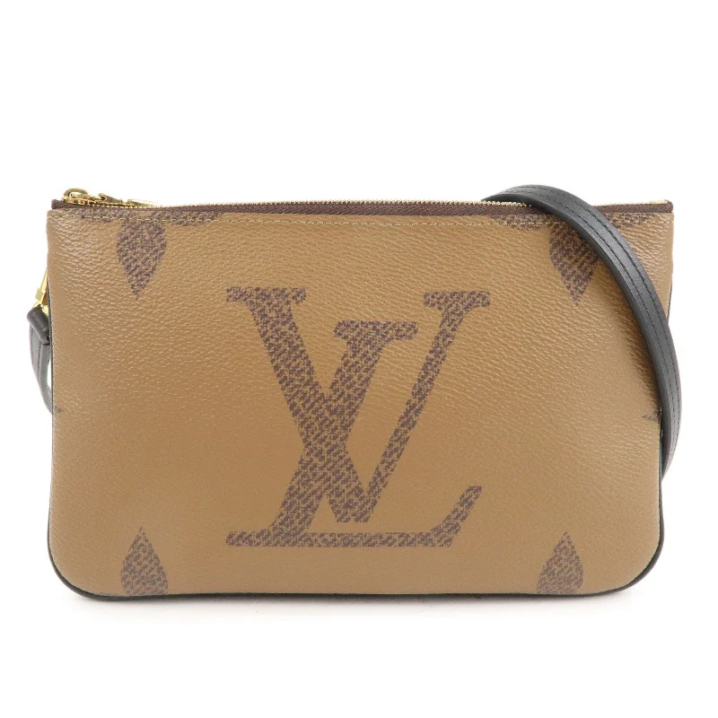 LV Signature Handbag -Louis Vuitton  Monogram Reverse Pochette Double Zip 2Way Bag M69203