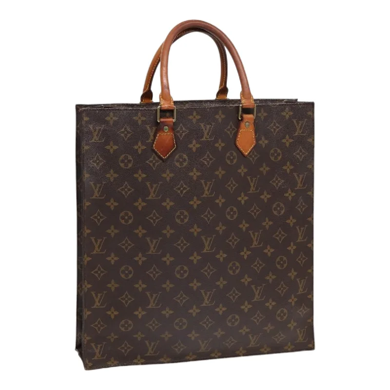 LV Resort Collection Bag -LOUIS VUITTON Monogram Sac Plat Hand Bag M51140 LV Auth 87571