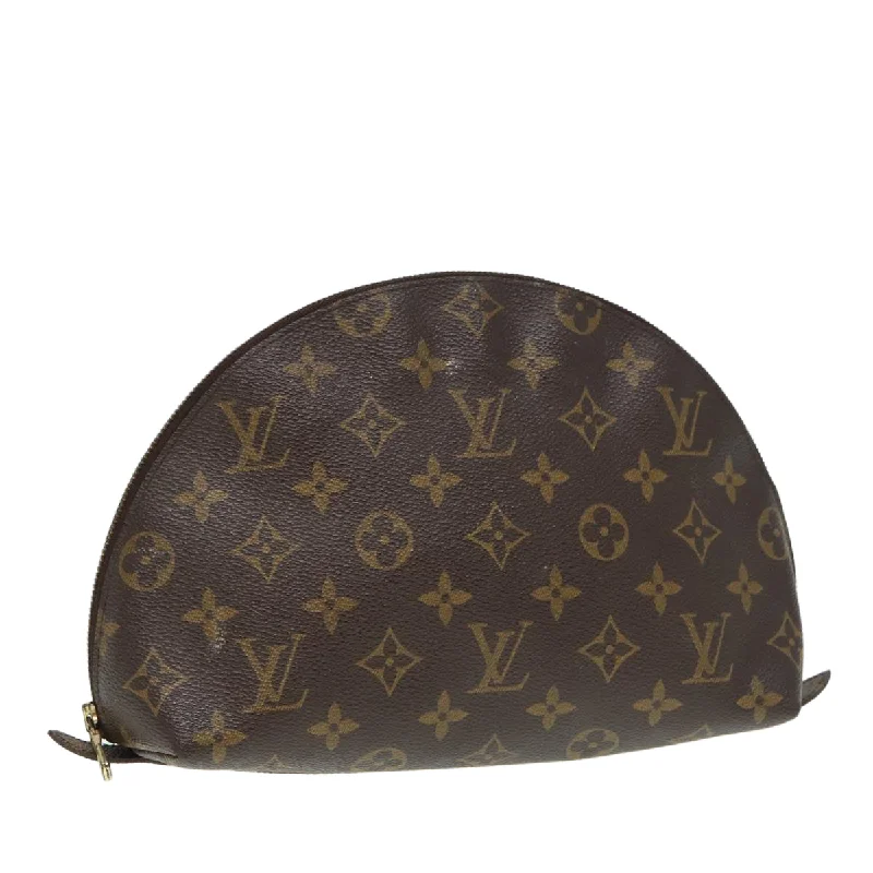 LV The Ultimate Style Icon -LOUIS VUITTON Monogram Trousse Demi Ronde Cosmetic Pouch M47520 LV Auth 84096