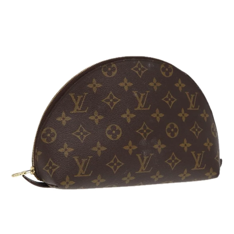 LV Green Bag -LOUIS VUITTON Monogram Trousse Demi Ronde Cosmetic Pouch M47520 LV Auth 86597