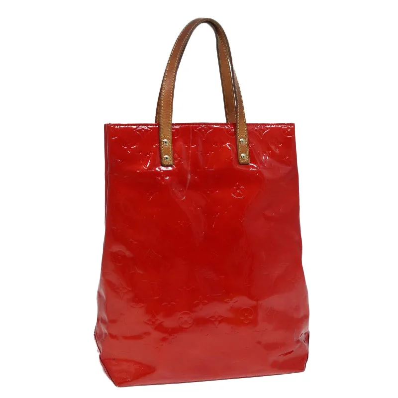 LV Yellow Bag -LOUIS VUITTON Monogram Vernis Reade MM Hand Bag Red Rouge M91086 LV Auth 87194