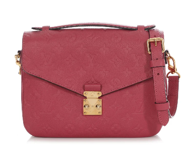 LV Luxury Must-Have -Louis Vuitton Raspberry Monogram Empreinte Pochette Métis