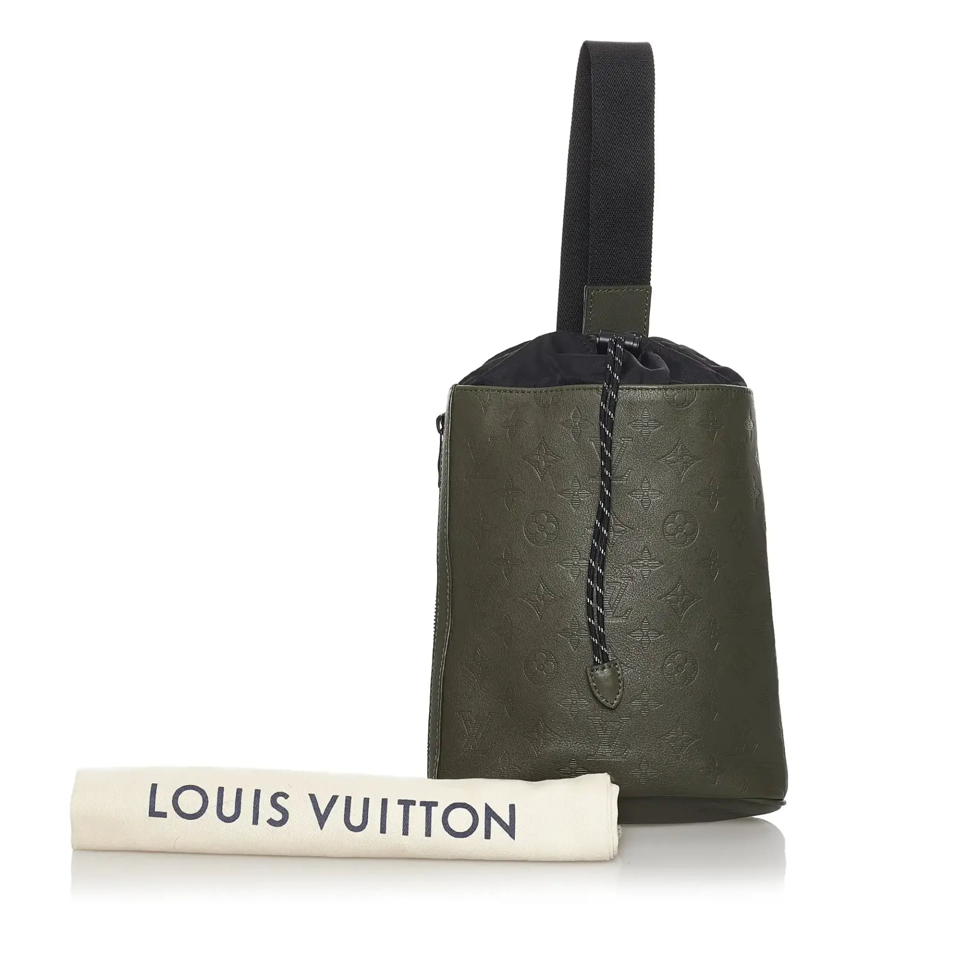 LV Fashionista Favorite -Louis Vuitton Chalk Sling Bag Green Monogram Leather