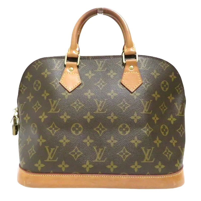 LV Navy Blue Bag -Louis Vuitton Brown Canvas Alma handbag bag