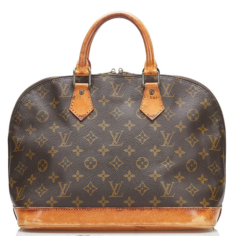 LV Red Bag -Louis Vuitton Brown Canvas Alma handbag bag