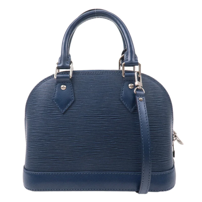 LV Blue and Silver Bag -Louis Vuitton Epi Alma BB 2Way Bag Andigo Blue M40855