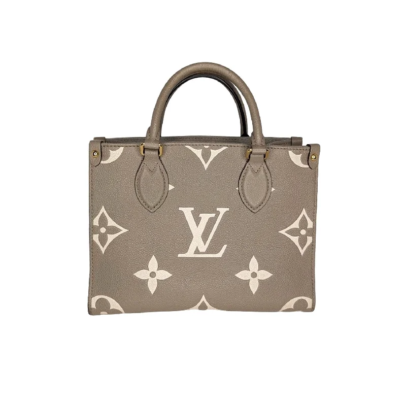 LV Ruthenium Hardware Bag -Louis Vuitton Bicolor Monogram Giant Empreinte OnTheGo PM