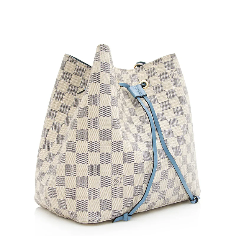 LV High Society Bag -Louis Vuitton Damier Azur Neonoe Shoulder Bag (SHF-20481)