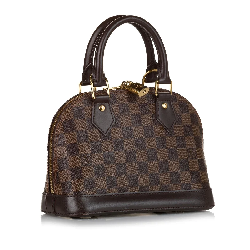 LV Luxury Statement Bag -Louis Vuitton Damier Ebene Alma BB (SHG-35323)