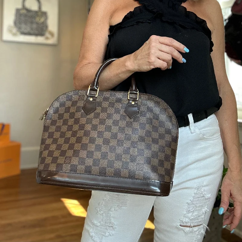 LV Sophisticated Fashion Bag -Louis Vuitton Damier Ebene Alma PM Bag