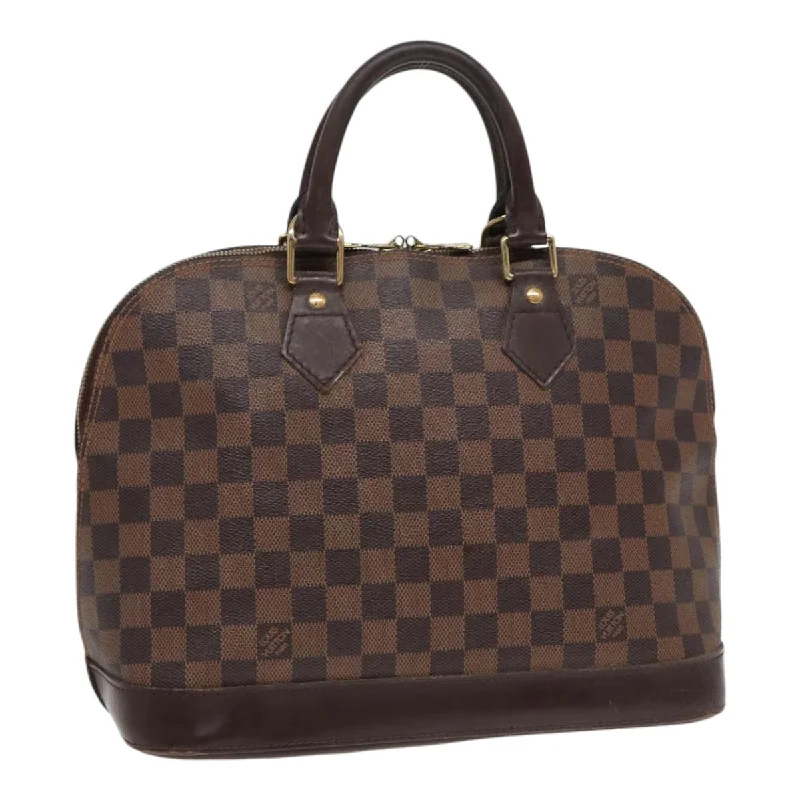 LV European Luxury Bag -LOUIS VUITTON Damier Ebene Alma PM Hand Bag N53151 LV Auth 88589