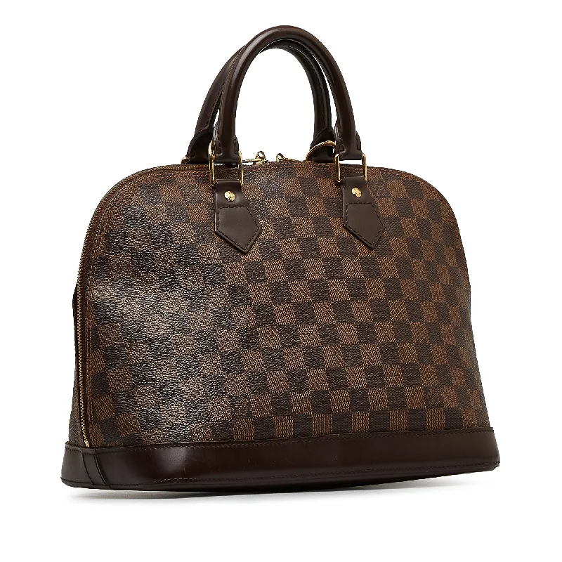 LV Designer Shoulder Bag -LOUIS VUITTON Damier Ebene Alma PM Handbag