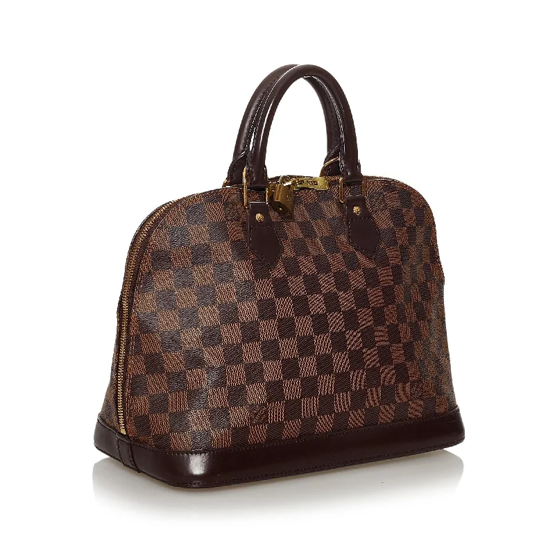 LV Silver Bag -Louis Vuitton Damier Ebene Alma PM (SHG-33419)