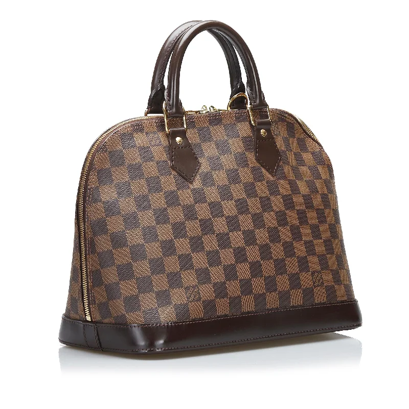 LV Pearl White Bag -Louis Vuitton Damier Ebene Alma PM (SHG-nuH1Vw)