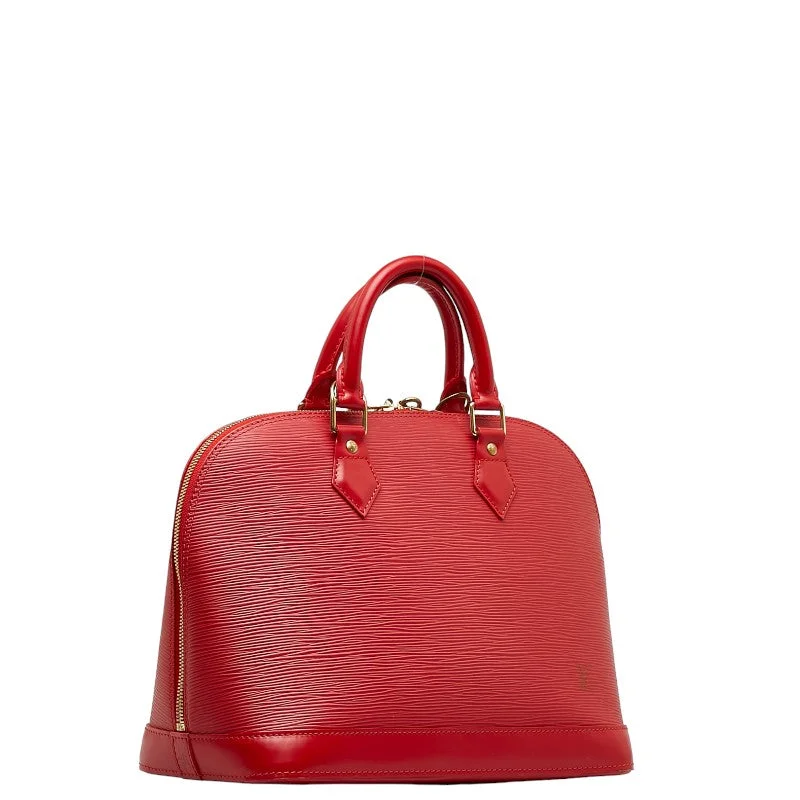 LV Taurillon Leather Bag -Louis Vuitton Epic Alma Bag Boston Bag M52147 Castilian Red Leather  Louis Vuitton