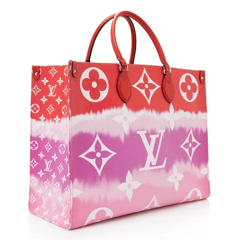 LV Signature Handbag -Louis Vuitton Giant Monogram Canvas Escale Onthego GM Tote (SHF-22339)