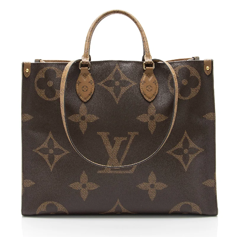 LV Fold-Over Clutch -Louis Vuitton Giant Monogram Canvas Onthego GM Tote (SHF-KQAFwx)