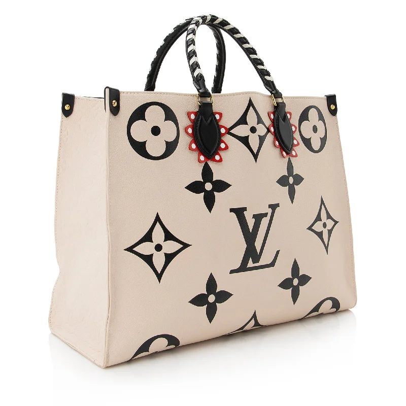 LV Zip-Around Bag -Louis Vuitton Giant Monogram Empreinte Crafty Onthego GM Tote (SHF-22865)