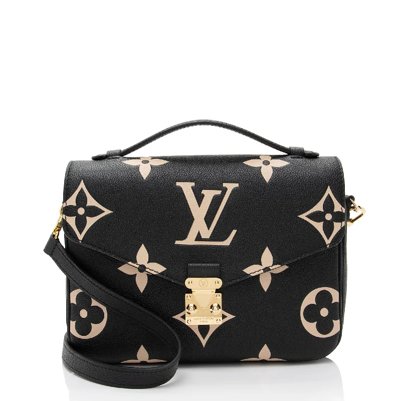 LV Soft Pink Bag -Louis Vuitton Giant Monogram Empreinte Pochette Metis Shoulder Bag (SHF-OzSs9g)