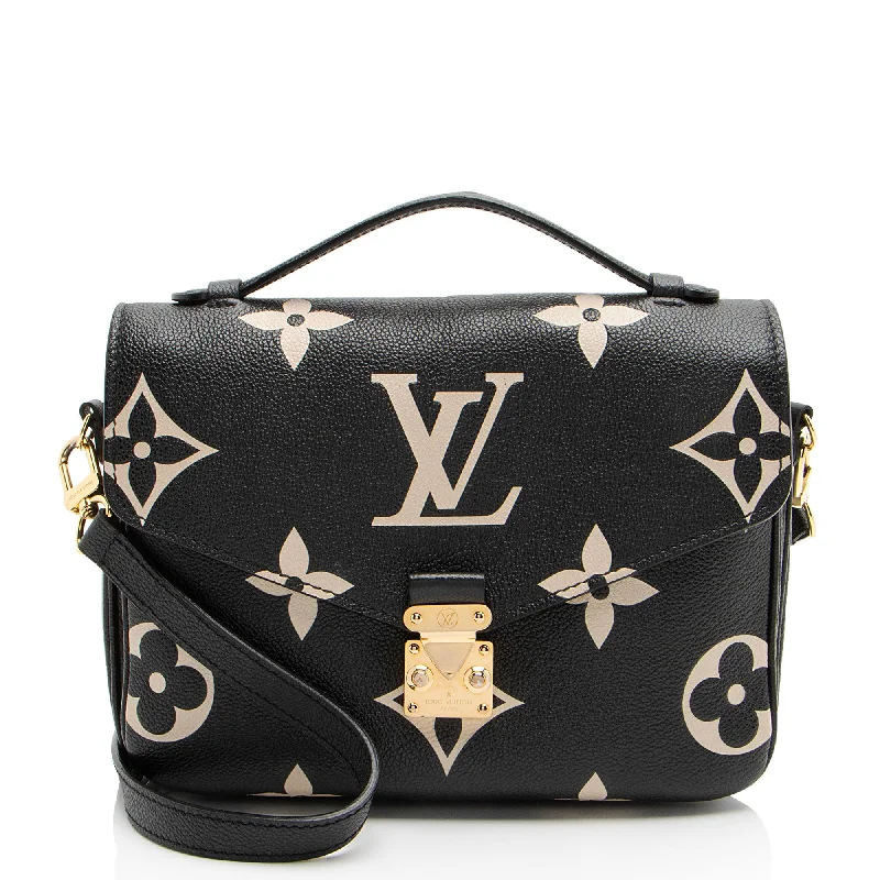 LV Metallic Bag -Louis Vuitton Giant Monogram Empreinte Pochette Metis Shoulder Bag (SHF-y8pgjD)