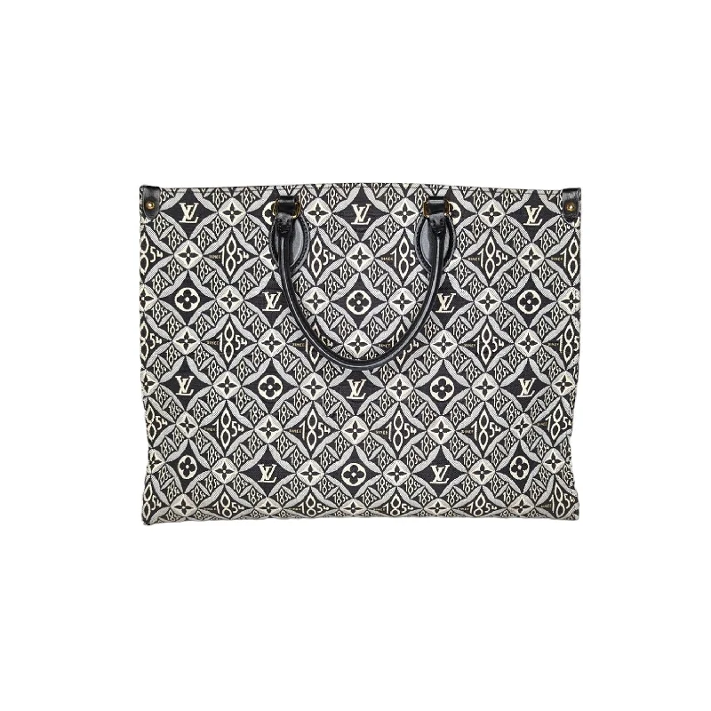 LV Pearl Chain Bag -Louis Vuitton Jacquard Since 1854 Onthego GM Grey Tote Bag