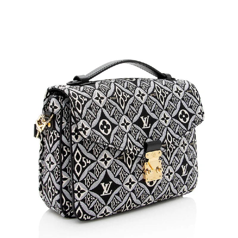 LV Silver Bag -Louis Vuitton Jacquard Since 1854 Pochette Metis Shoulder Bag (SHF-22038)