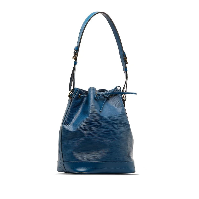 LV White and Gold Bag -Louis Vuitton Noé Petit in Epi Toledo Blue M44005