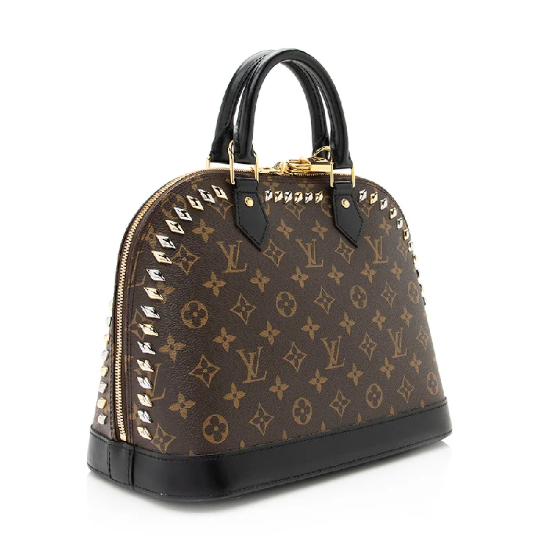 LV Signature Handbag -Louis Vuitton Monogram Canvas Metal Stones Alma PM Satchel (SHF-20970)