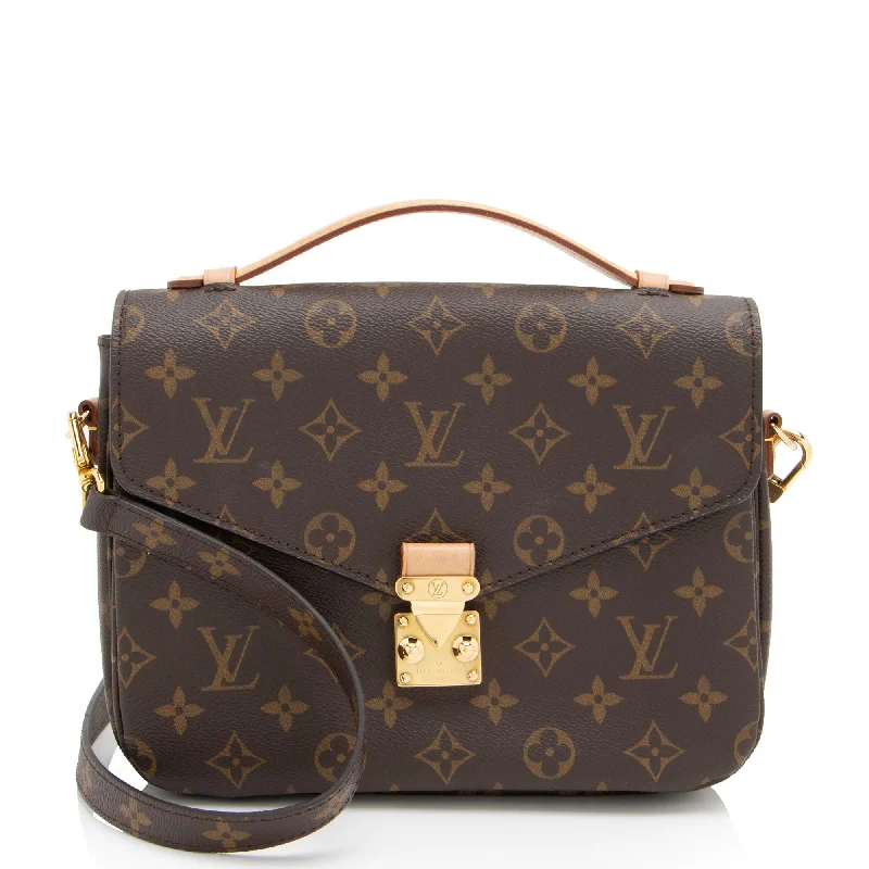 LV White and Gold Bag -Louis Vuitton Monogram Canvas Pochette Metis Shoulder Bag (SHF-pIyBMS)