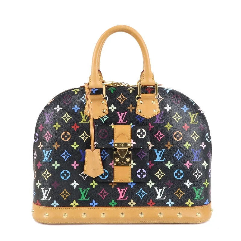 LV Pink and Gold Bag -Louis Vuitton Monogram Multi Color Alma Hand Bag Noir M40442