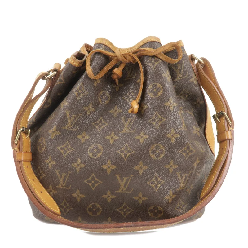 LV Epi Leather Bag -Louis Vuitton Monogram Petit Noe Shoulder Bag Brown M42226