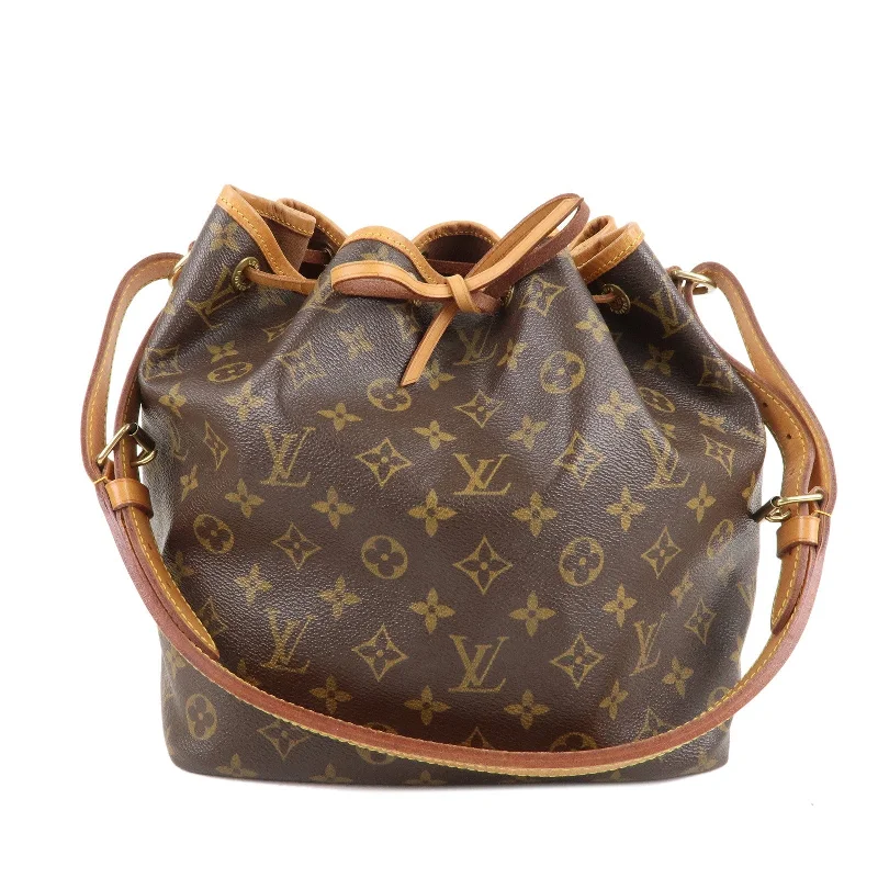 LV Spring Collection Bag -Louis Vuitton Monogram Petit Noe Shoulder Bag Brown M42226