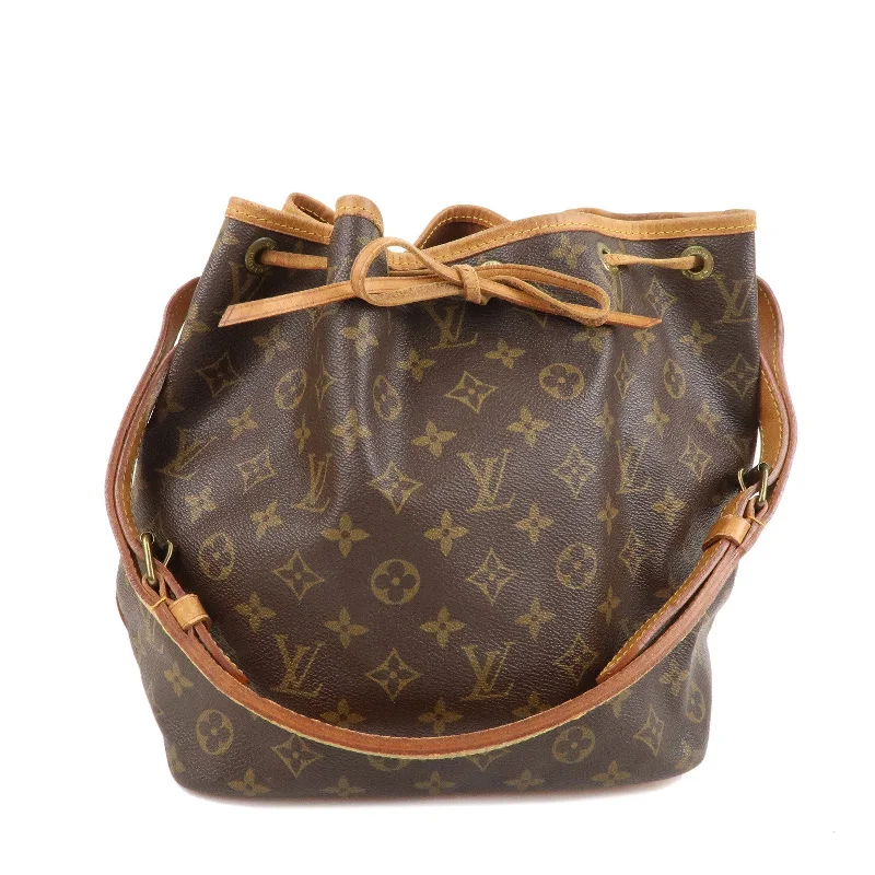 LV Fall Collection Bag -Louis Vuitton Monogram Petit Noe Shoulder Bag Brown M42226