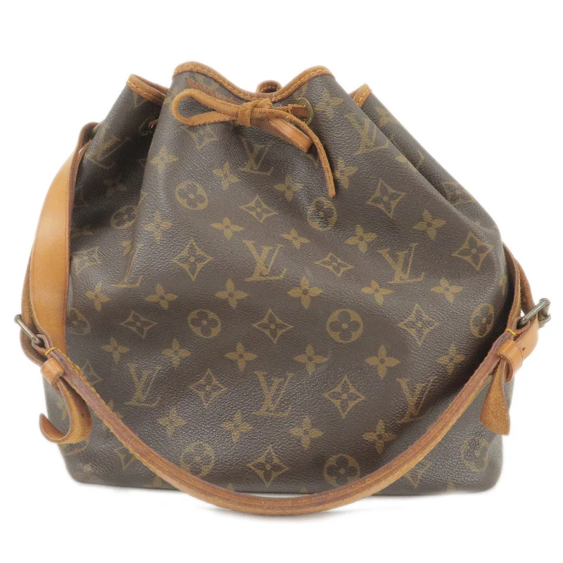 LV Damier Ebene Bag -Louis Vuitton Monogram Petit Noe Shoulder Bag Hand Bag M42226