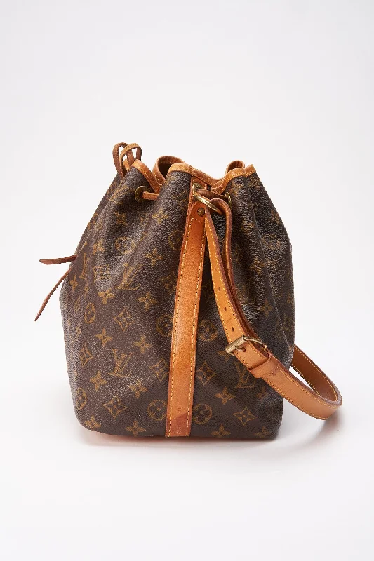 LV Light Grey Bag -Louis Vuitton Petit Noé Bag in Monogram Canvas