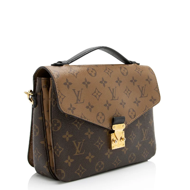 LV Brown Bag -Louis Vuitton Reverse Monogram Pochette Metis Shoulder Bag (SHF-23447)