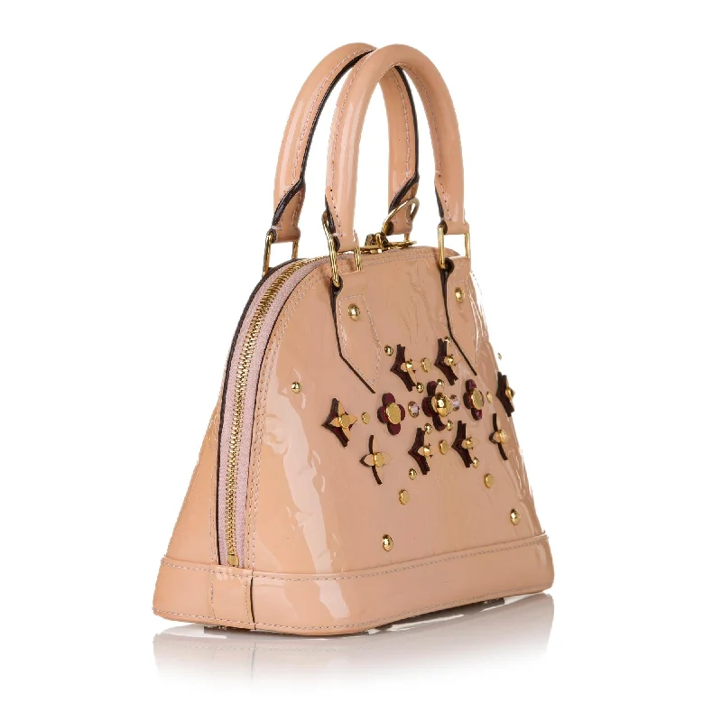 LV Haute Couture Bag -Louis Vuitton Vernis Flower Alma BB (SHG-32578)