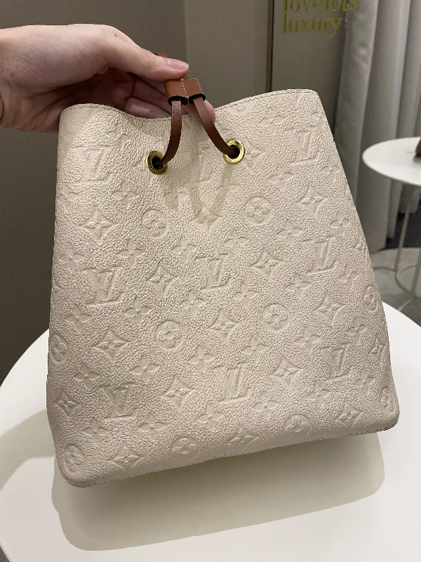 LV Luxe Investment Bag -Louis Vuitton Neonoe MM Cream Monogram Empreinte