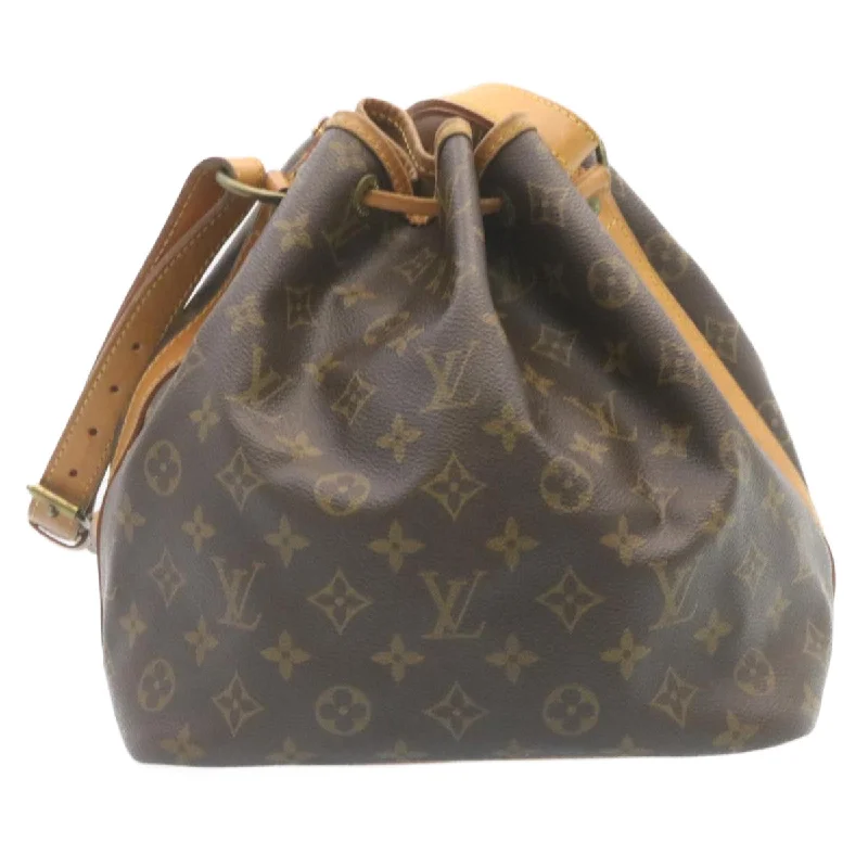 LV Pearl White Bag -Louis Vuitton Brown Canvas Petit Noe shoulder bag