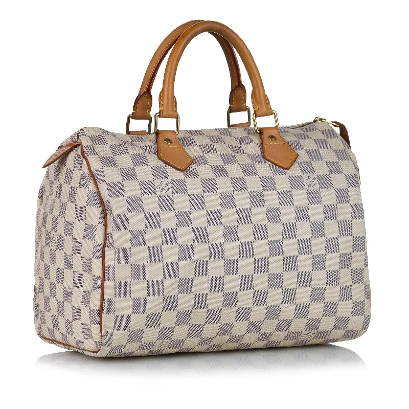 LV Small Yet Spacious Bag -Louis Vuitton Damier Azur Speedy 30 (SHG-35173)