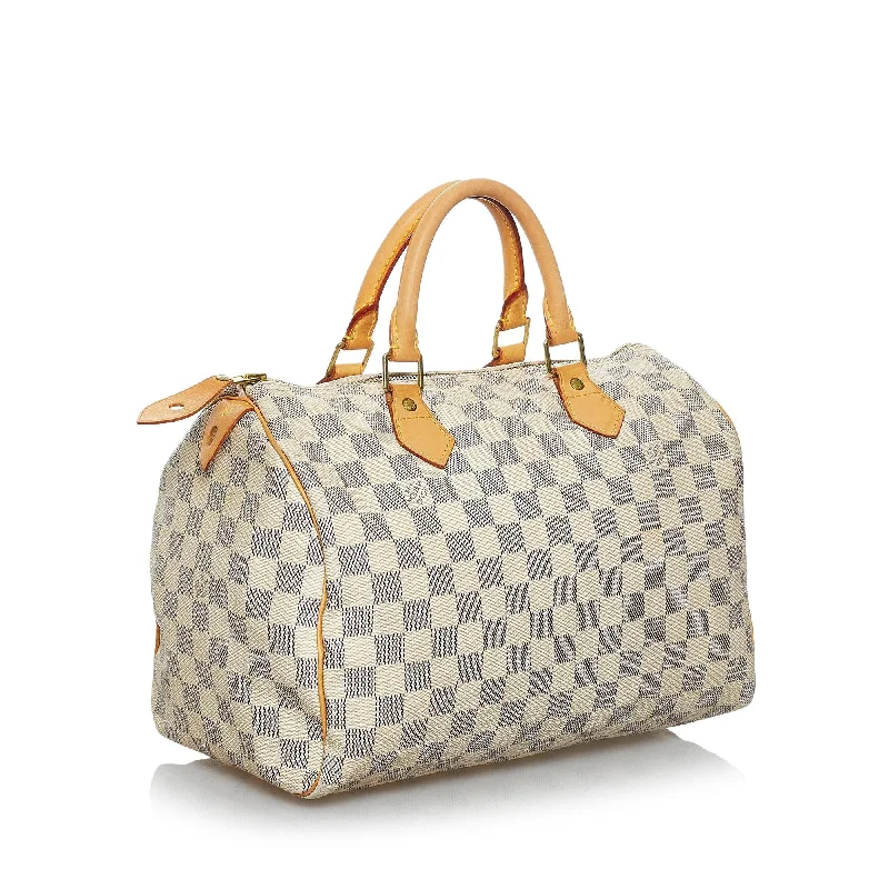 LV Designer IT Bag -Louis Vuitton Damier Azur Speedy 30 (SHG-37413)