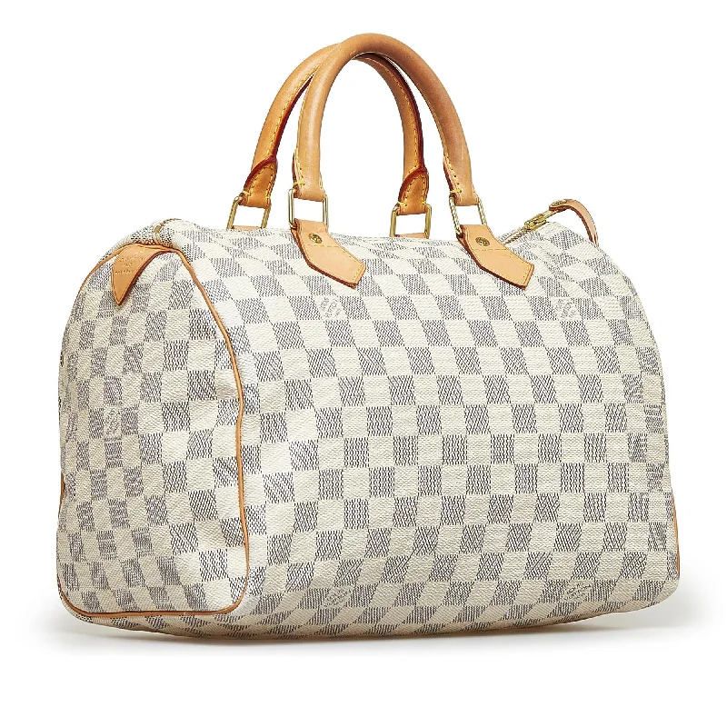 LV Chevron Quilted Bag -Louis Vuitton Damier Azur Speedy 30 (SHG-nk4p6s)