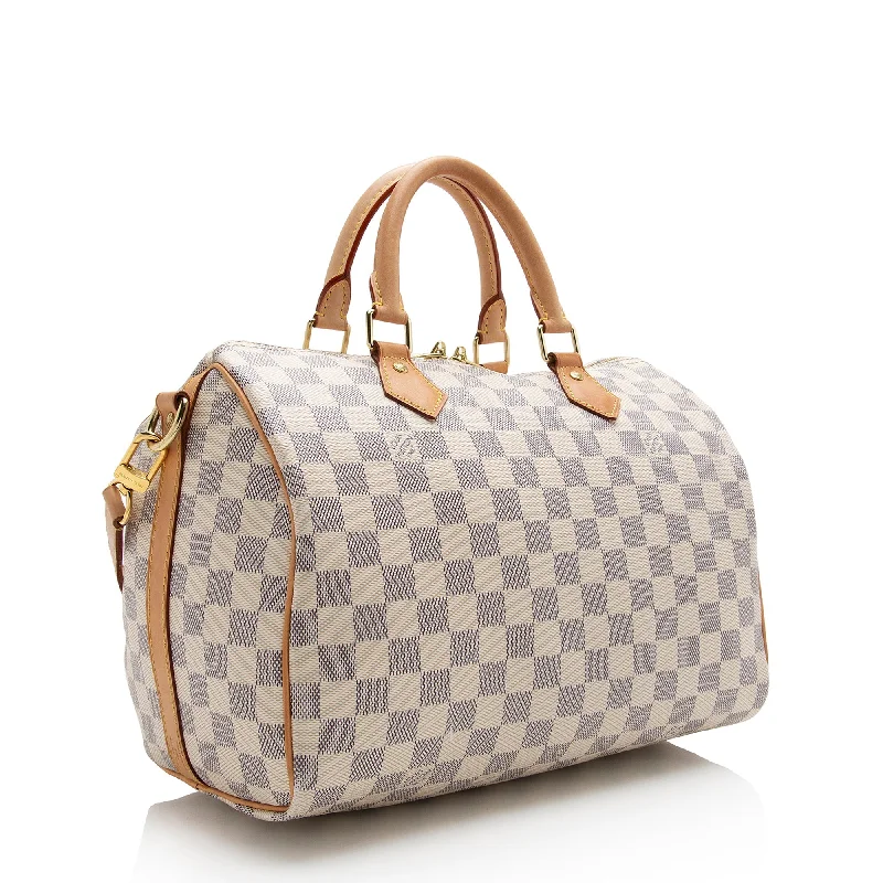 LV Travel Bag -Louis Vuitton Damier Azur Speedy Bandouliere 30 Satchel (SHF-22266)