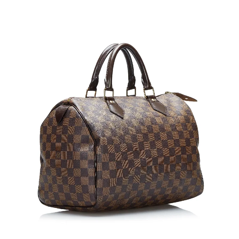 LV Yellow Bag -Louis Vuitton Damier Ebene Speedy 30 (SHG-v2qbTc)