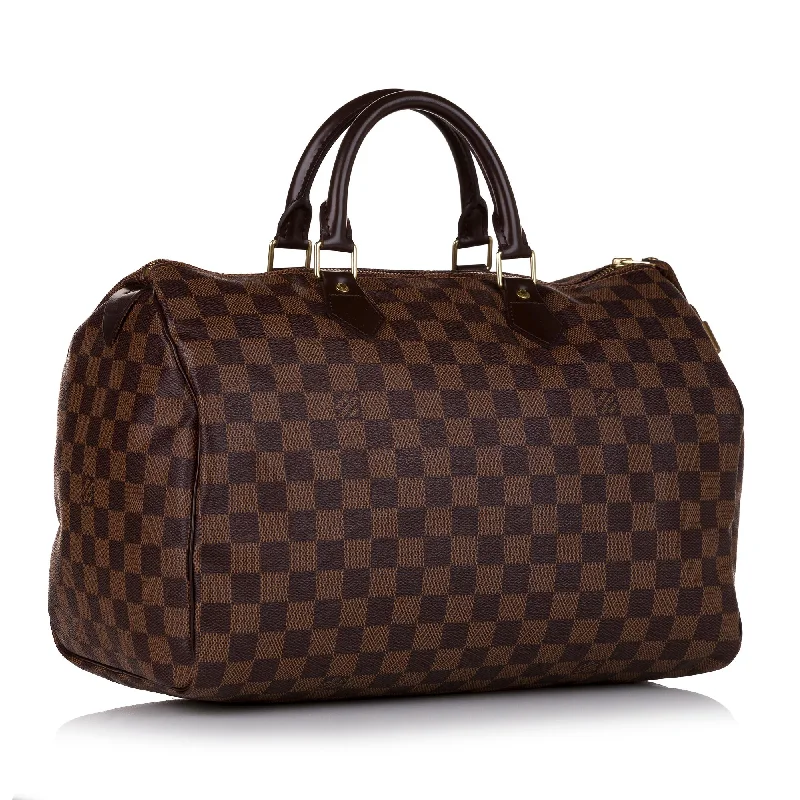 LV Investment Piece Bag -Louis Vuitton Damier Ebene Speedy 35 (SHG-35200)