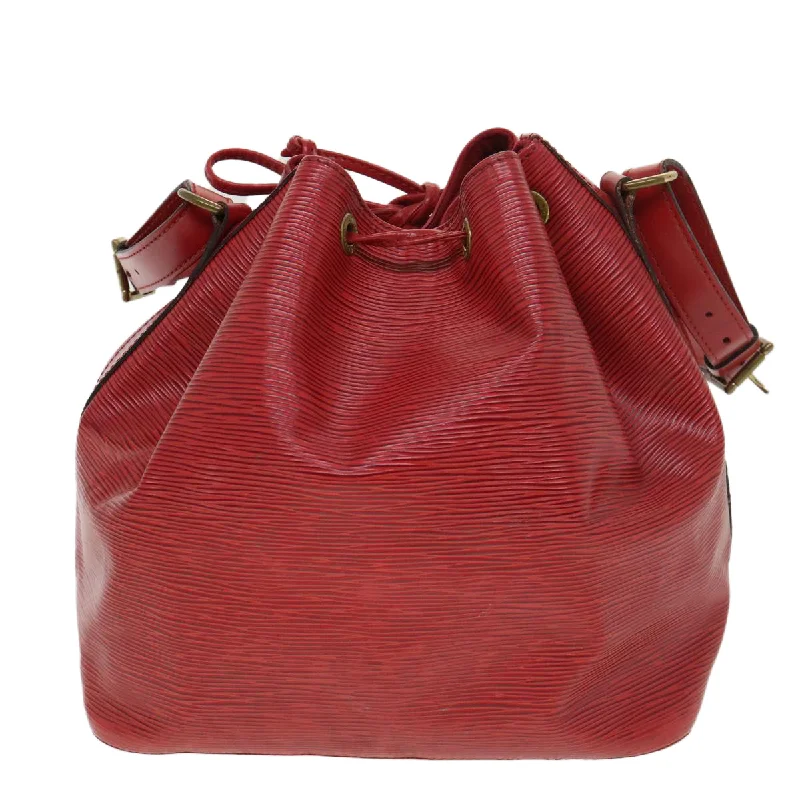 LV Green Bag -LOUIS VUITTON Epi Petit Noe Shoulder Bag Red M44107 LV  39185