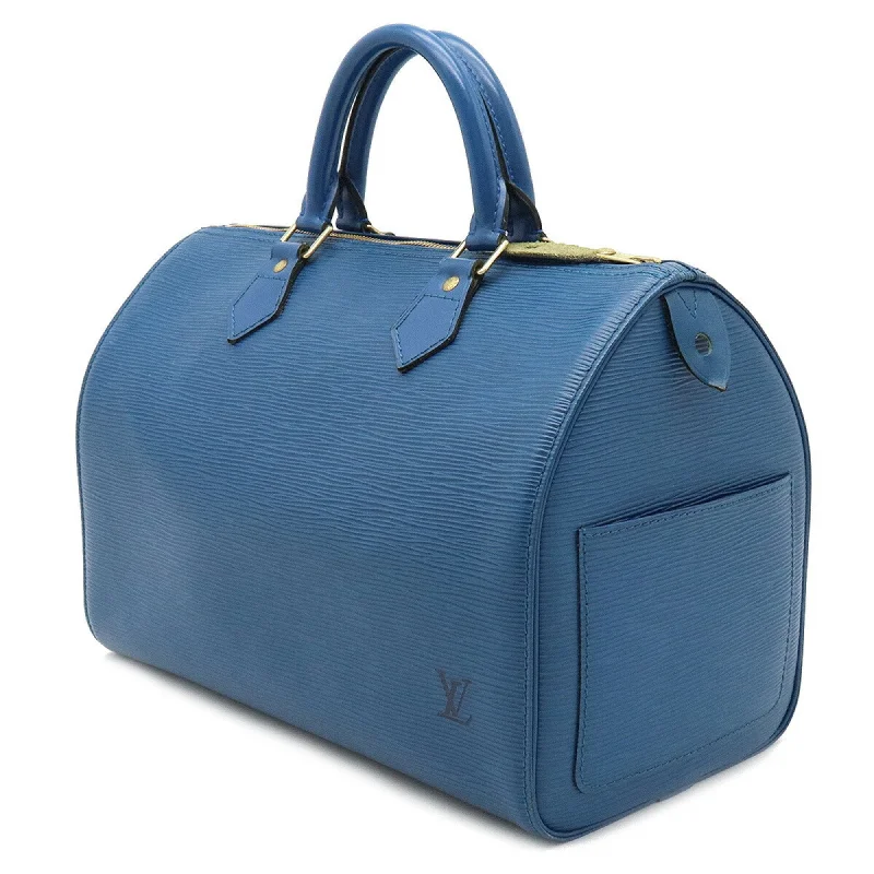 LV Spring Collection Bag -LOUIS VUITTON Epi Speedy 30 Handbag Boston Bag Leather Toledo Blue M43005