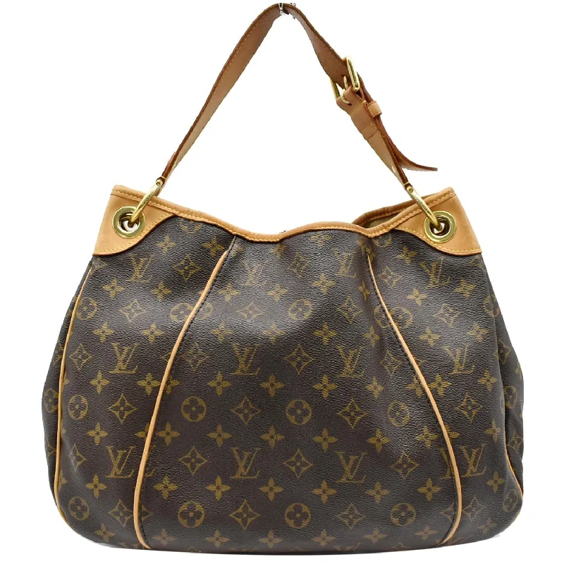 LV Chain Strap Bag -LOUIS VUITTON Galliera PM Monogram Canvas Hobo Shoulder Bag Brown