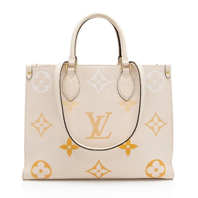 LV Purple Bag -Louis Vuitton Giant Monogram Empreinte By The Pool Onthego MM Tote (SHF-iNMB0S)