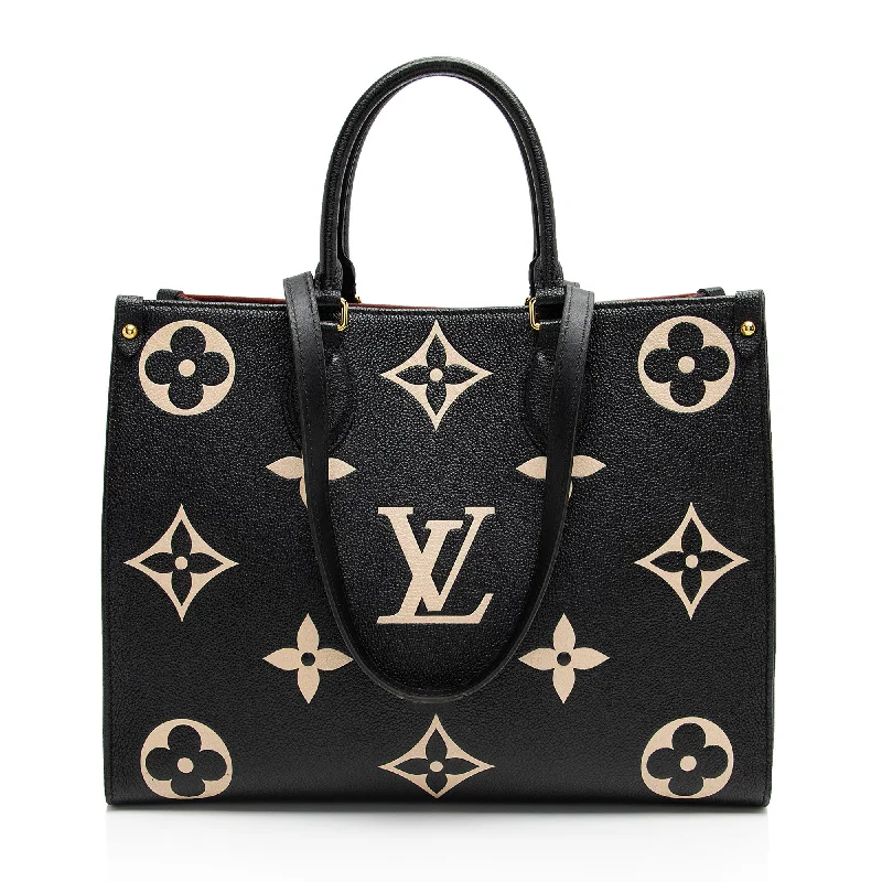 LV Parisian Chic Essential -Louis Vuitton Giant Monogram Empreinte Onthego MM Tote (SHF-UQzkIf)